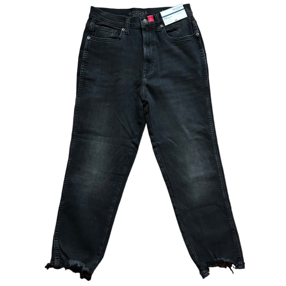 NWT ARIZONA JEAN CO Highest Rise Slim Straight Jean - Black Fade - Size 11